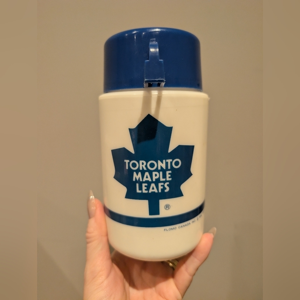 Vintage Toronto Maple Leafs Blue and White Thermos